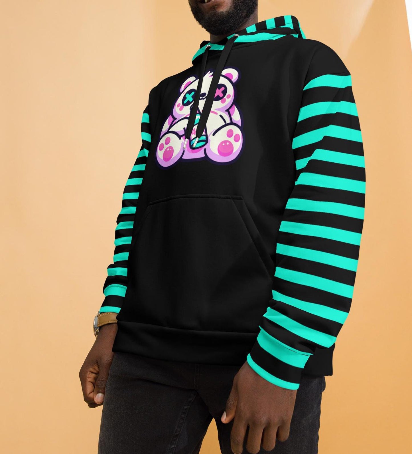 Drunk Weirdcore Bear Graphic Y2K Grunge Unisex Hoodie