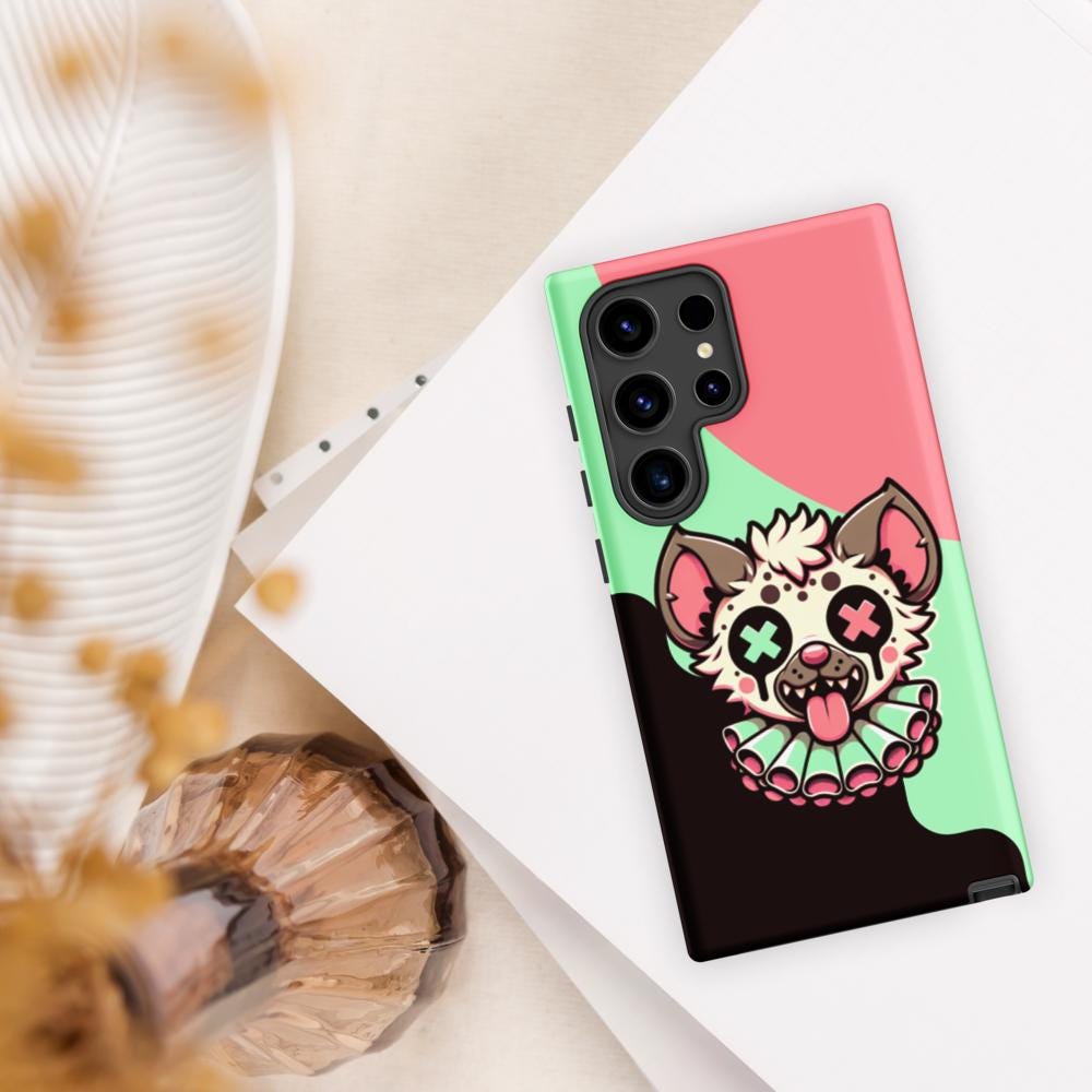 Creepy Cute Weirdcore Gore Hyena Clown Clowncore Grunge Pastel Goth Tough Phone Case Samsung® Glossy or Matte
