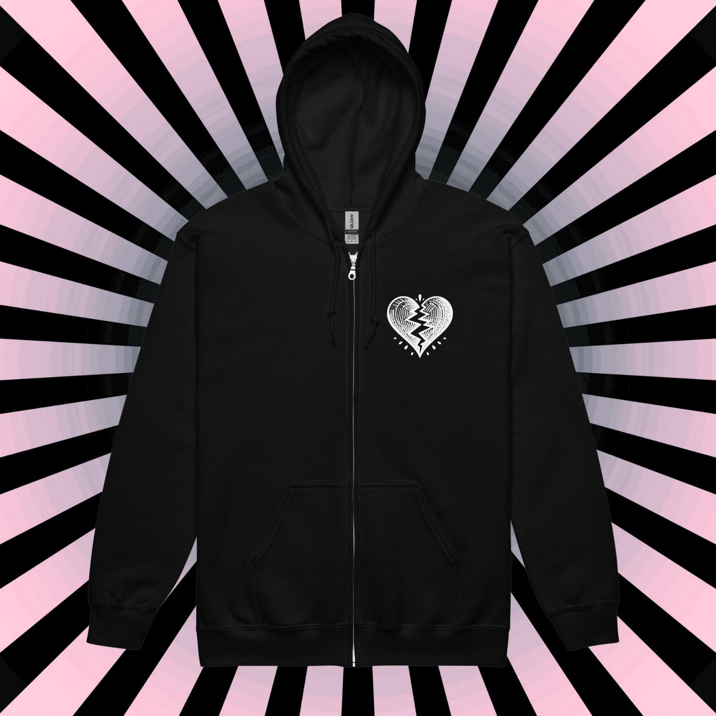 Zip Up Hoodie Goth Clothing, Pastel Goth Jacket Punk Aesthetic Hoodie Whimsigoth Dreamcore Sweatshirt