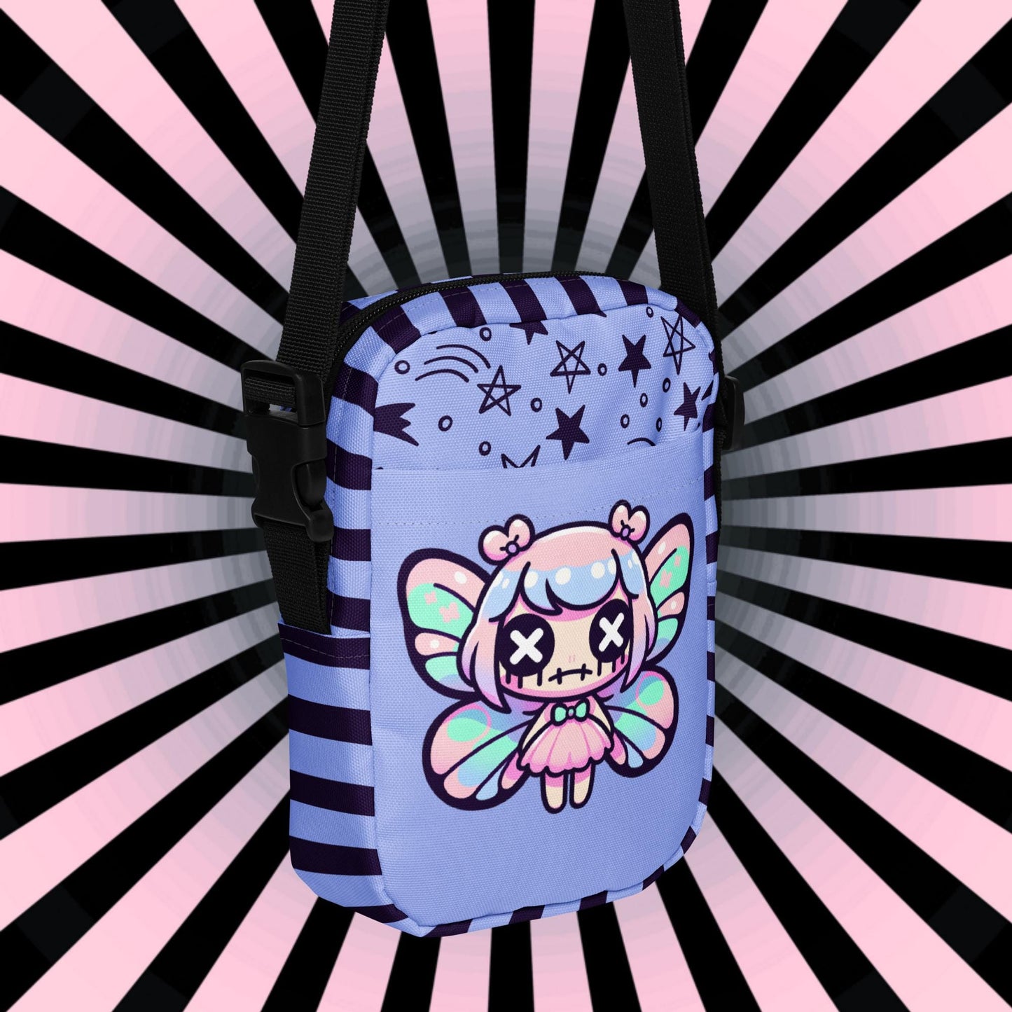 Creepy Cute Weirdcore Fairy Utility Crossbody Bag Pastel Goth Grunge Shoulder Bag Kawaii Purse