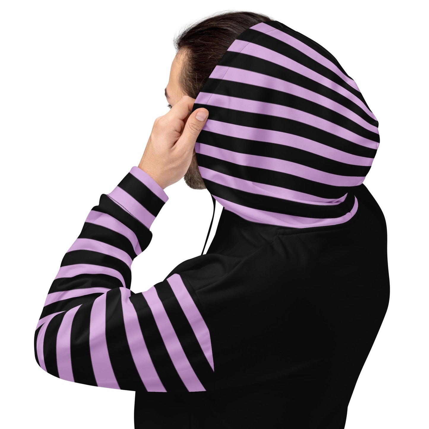Pastel Goth Striped Weirdcore Gore Grunge Skeleton Hyena Y2K Unisex Hoodie
