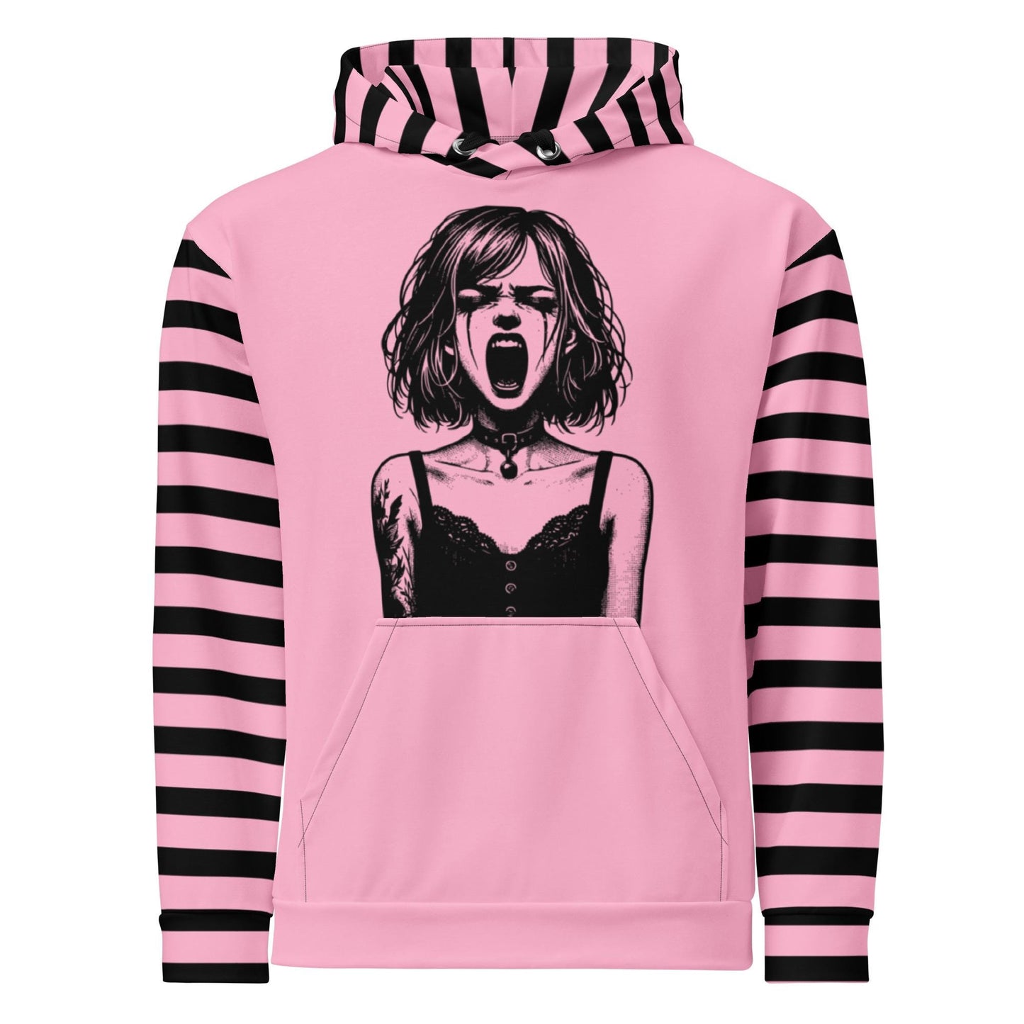 Pastel Goth Screaming Gothic Girl Ventcore Y2K Grunge Unisex Hoodie