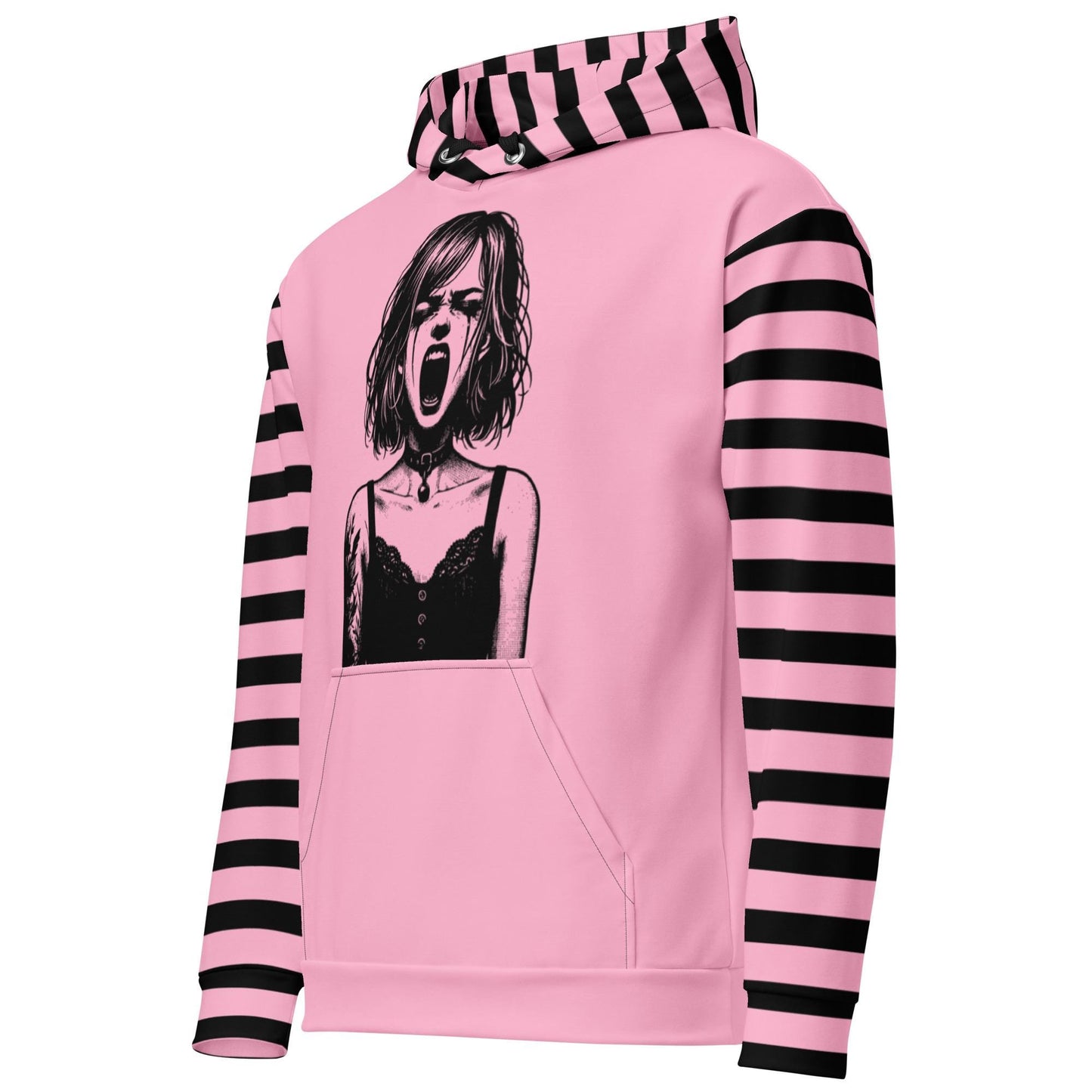 Pastel Goth Screaming Gothic Girl Ventcore Y2K Grunge Unisex Hoodie