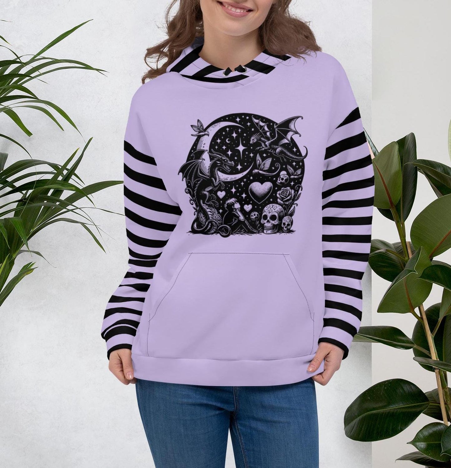 Gothic Fairytale Pastel Goth Unisex Y2K Hoodie Long Sleeve Hooded Sweater