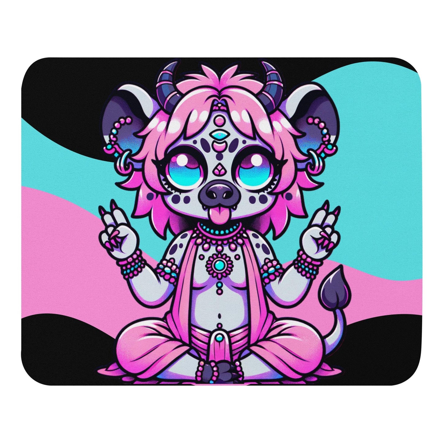 Creepy Cute Pastel Goth Shaman Demon Gothic Animal Gaming Dorm Office Desk Mouse Pad Weirdcore Grunge Decor