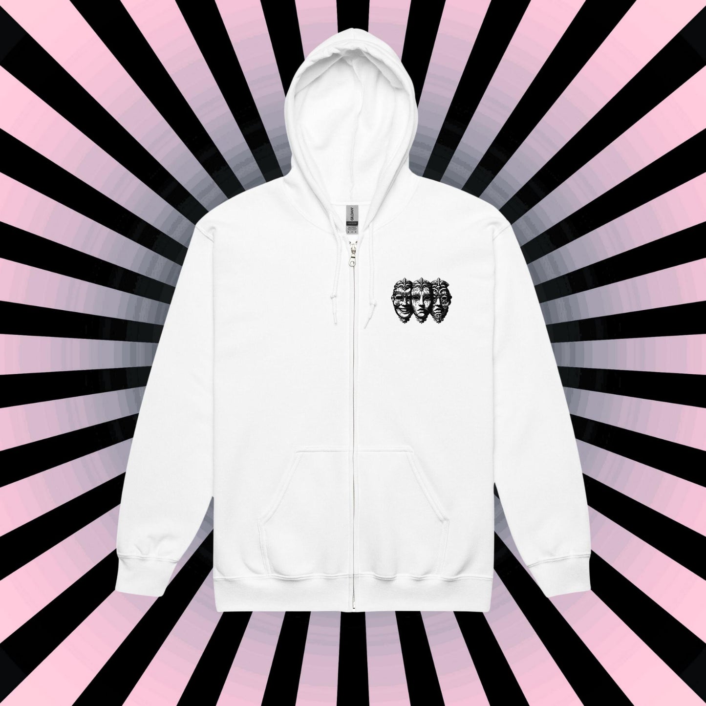 Mental Health Hoodie Dark Aesthetic Smile Tear Depression Sweater Semicolon Custom Zip-Up Hoodie Alt Clothing
