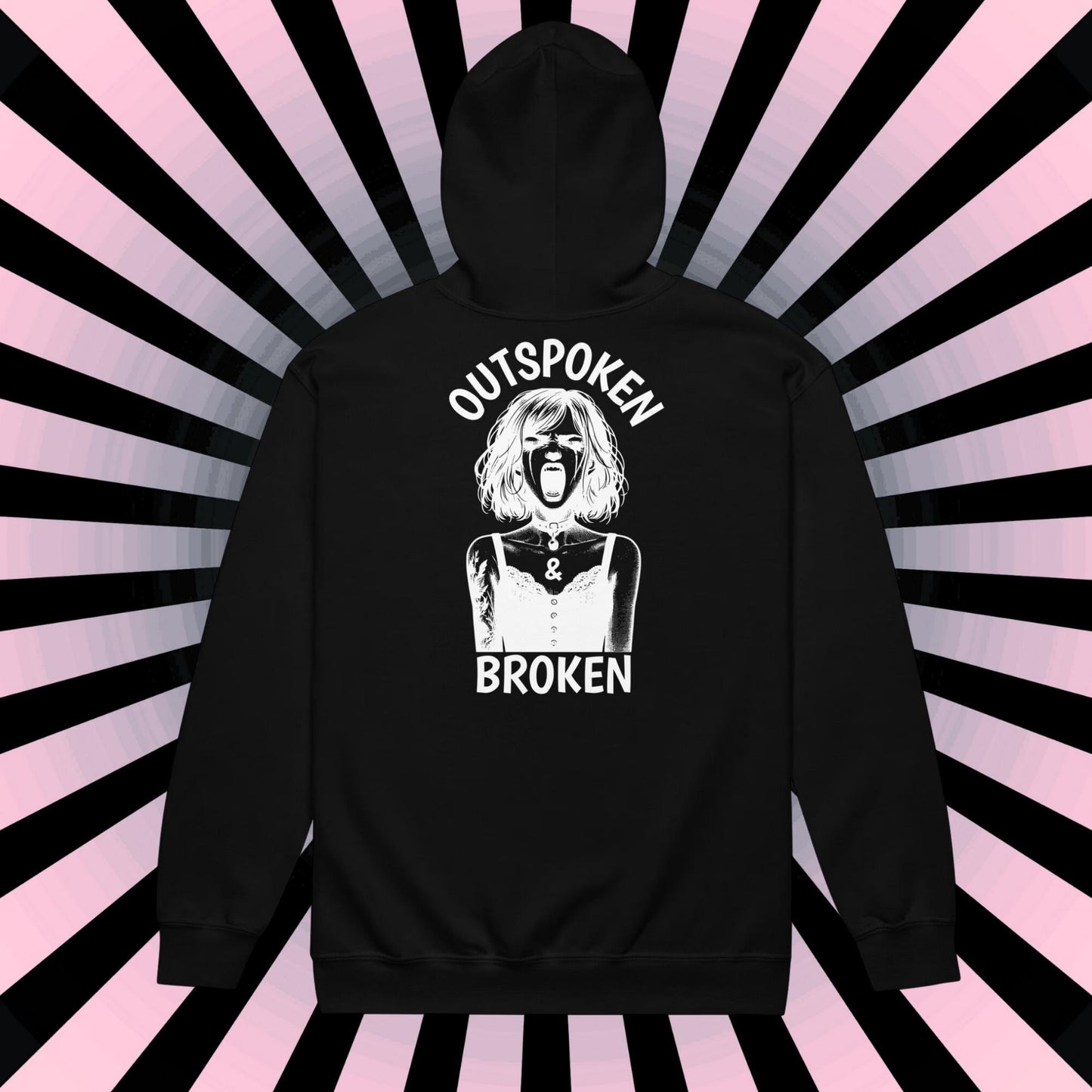 Zip Up Hoodie Goth Clothing, Pastel Goth Jacket Punk Aesthetic Hoodie Whimsigoth Dreamcore Sweatshirt