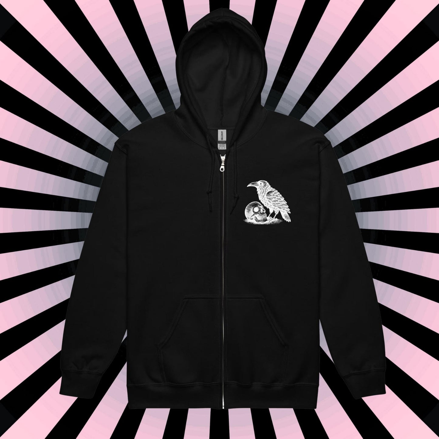 Zip Up Hoodie Gothic Clothes Y2K Hoodie Full Zip Pastel Goth Custom Sweatshirt Fairy Grunge Dreamcore