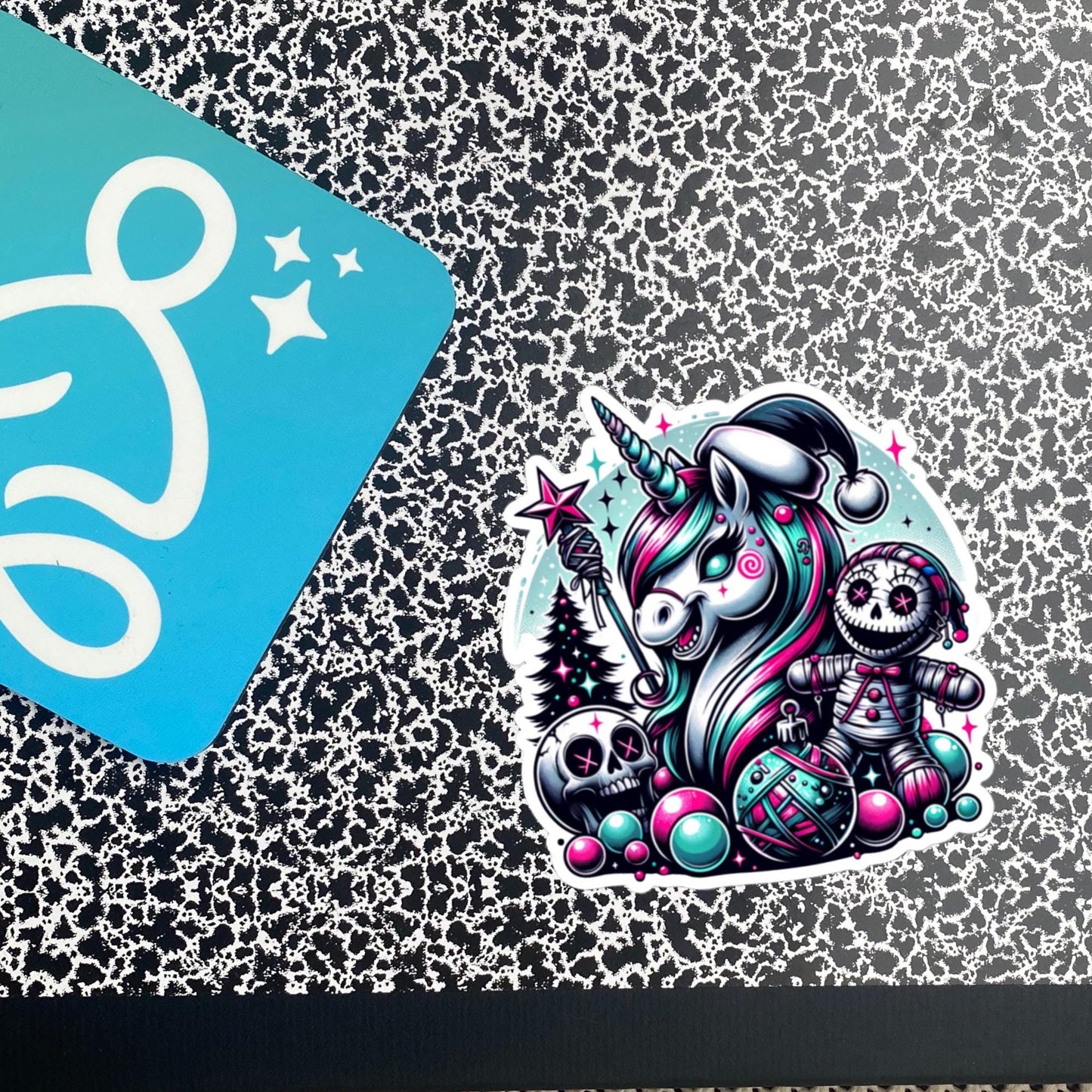 Christmas Horror Goth Unicorn Weirdcore Voodoo Waterproof Grunge Vinyl Bubble-free Sticker