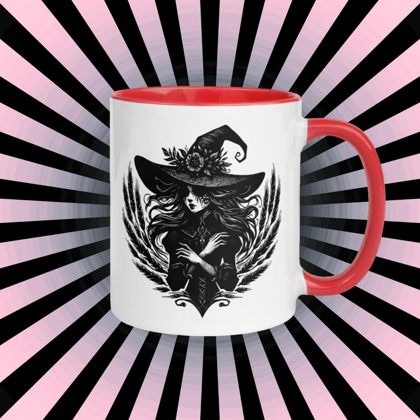 Colorful Mug Gothic Etching Grunge Y2K Goth Wheat Witch Darkcore Microwave and Dishwasher Safe Coffee Tea Mug