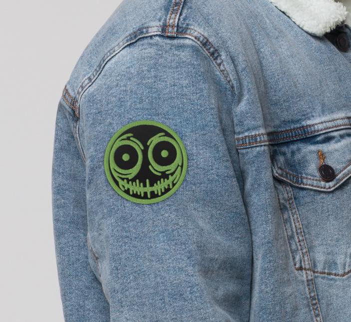Creepy Ghoul Face Weirdcore Grunge Y2K Embroidered Patch