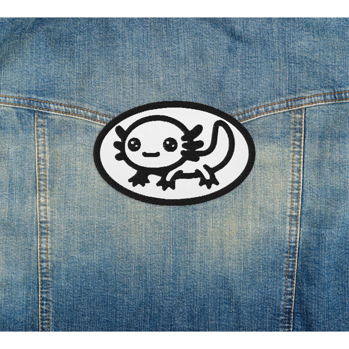 Cute Weirdcore Axolotl Grunge Embroidered Patch