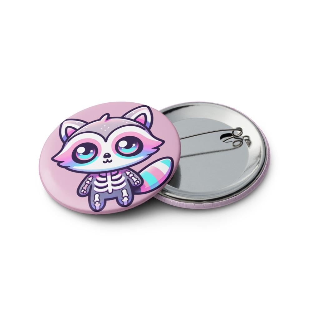 Cute Pastel Goth Skeleton Pets Raccoon Hyena Cat Dog Opossum Pins