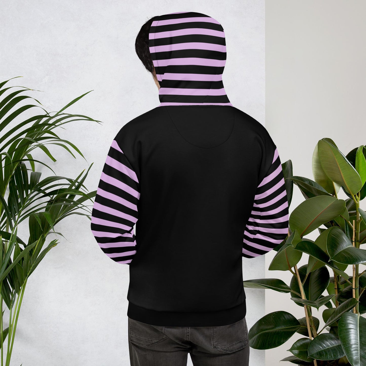 Pastel Goth Striped Weirdcore Gore Grunge Skeleton Hyena Y2K Unisex Hoodie