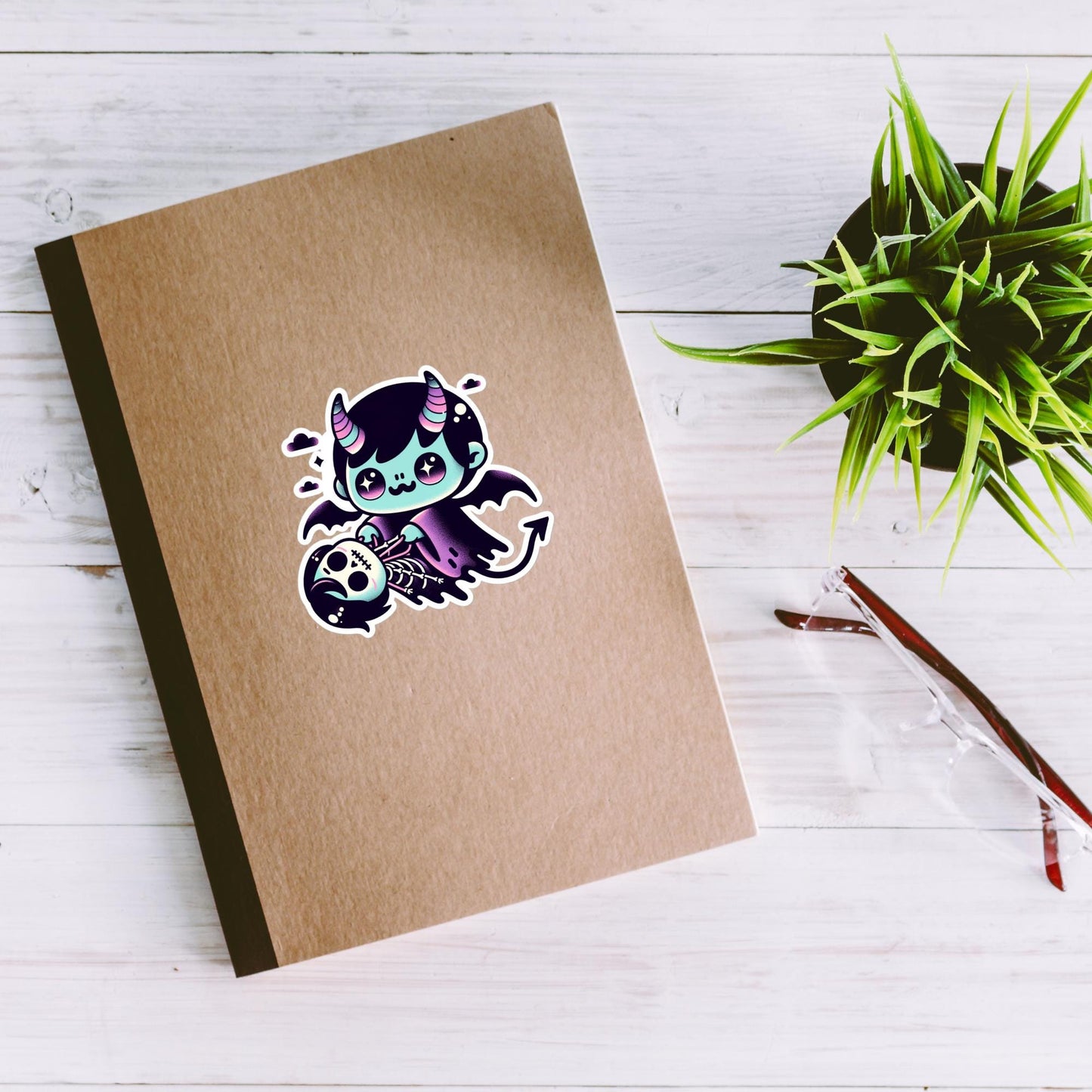 Spooky Cute Vampire Demon Boy Horror Weirdcore Goth Bubble-free Waterproof Vinyl Sticker