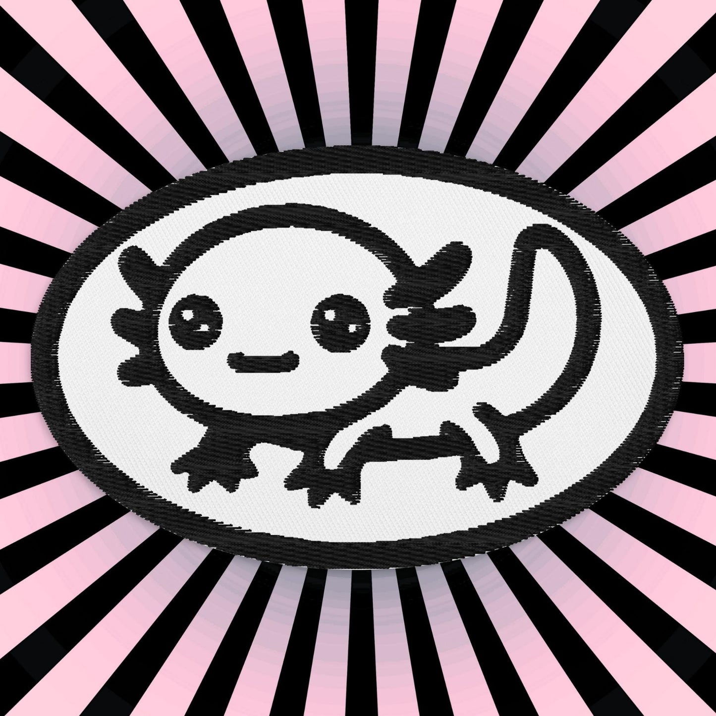 Cute Weirdcore Axolotl Grunge Embroidered Patch