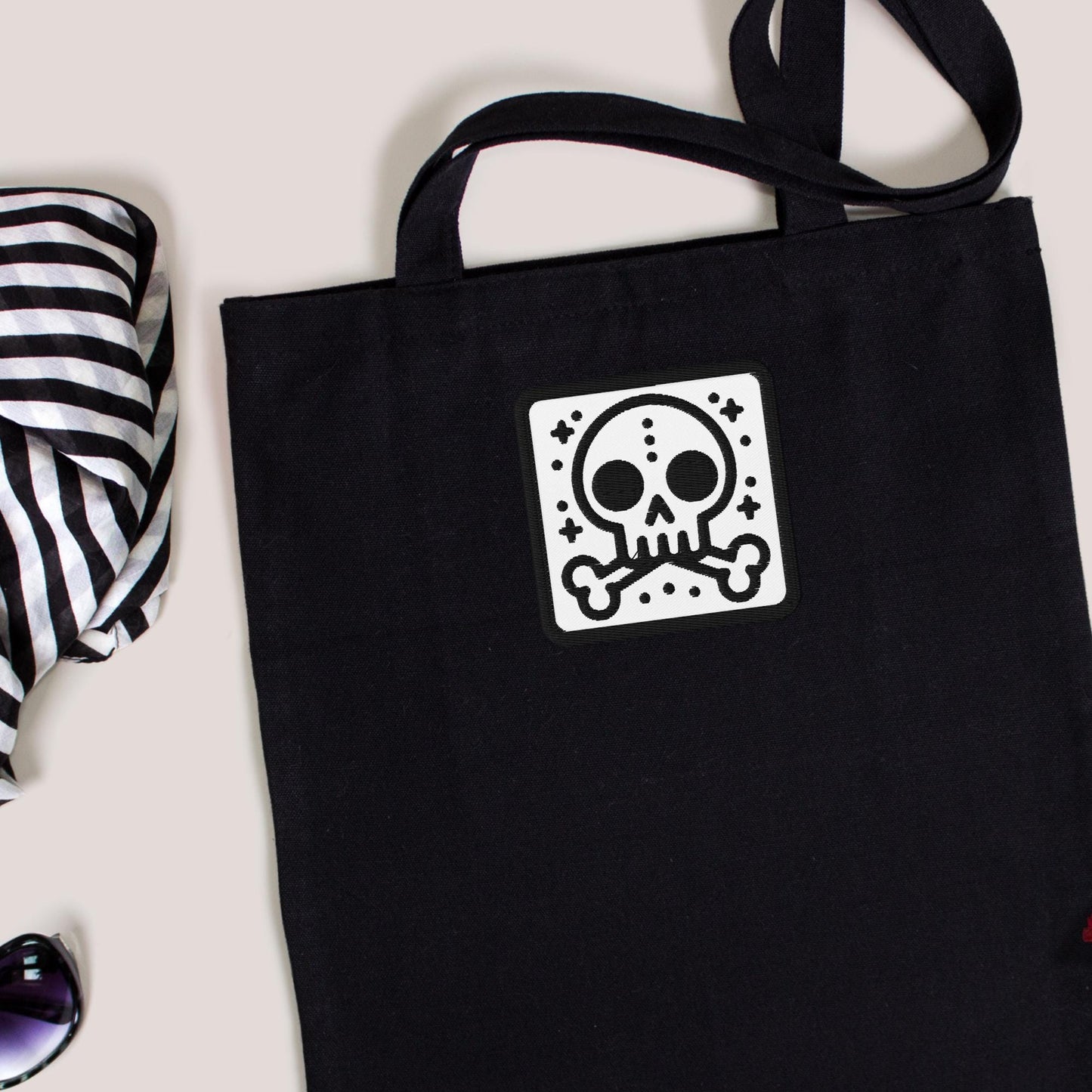 Spooky Cute Weirdcore Grunge Bubble Skull Goth Embroidered Patch