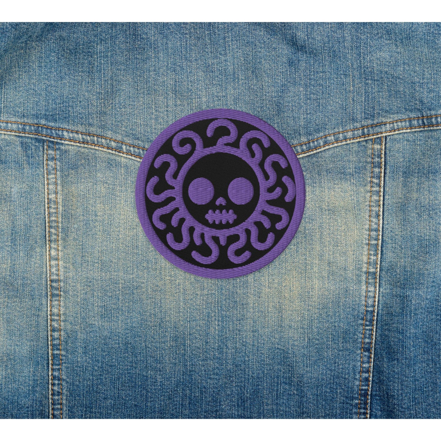 Spooky Cute Weirdcore Grunge Purple Medusa Goth Embroidered Patch