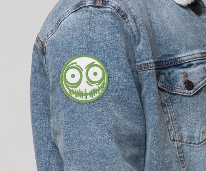 Creepy Ghoul Face Weirdcore Grunge Y2K Embroidered Patch