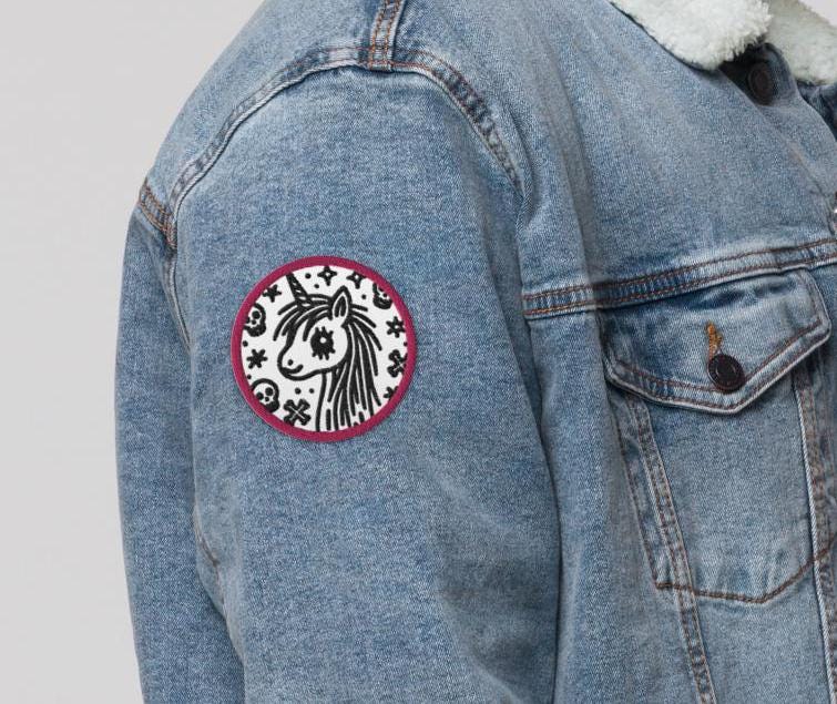 Creepy Weirdcore Grunge Goth Unicorn Embroidered Patch