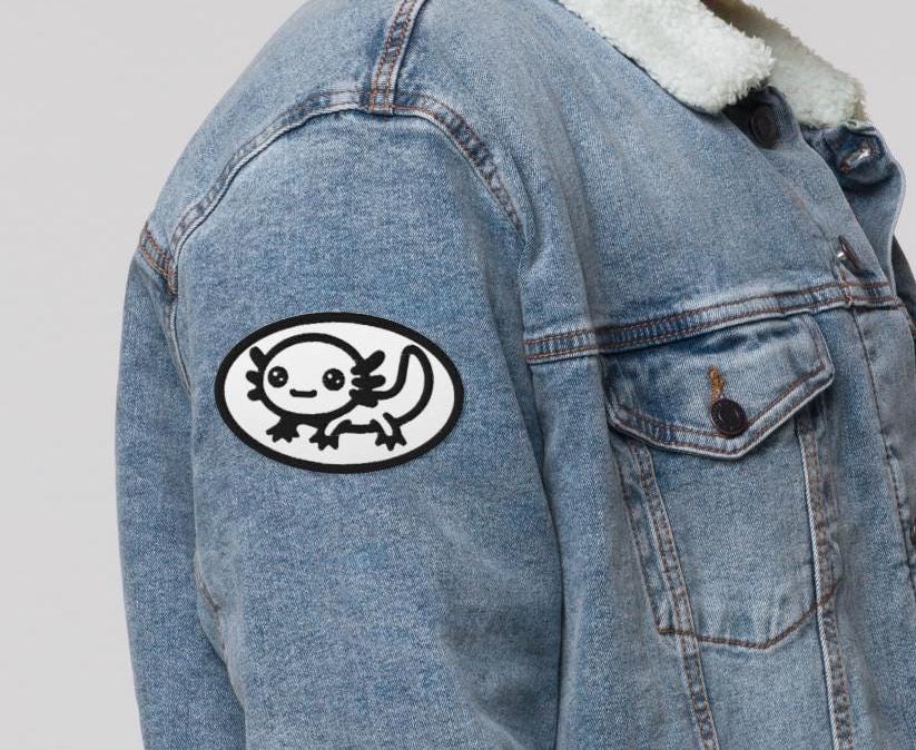 Cute Weirdcore Axolotl Grunge Embroidered Patch