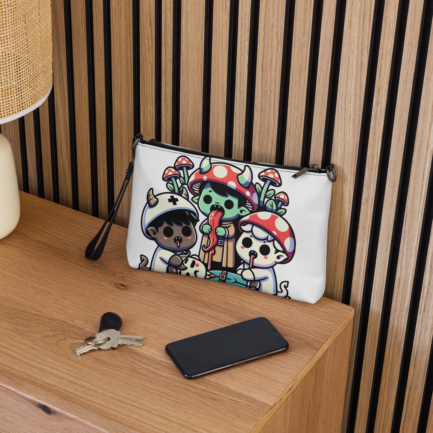 Weirdcore Pastel Goth Scene Zombie Mushroom Kids Kidcore Clutch Bag Gothic Grunge Purse Crossbody Bag