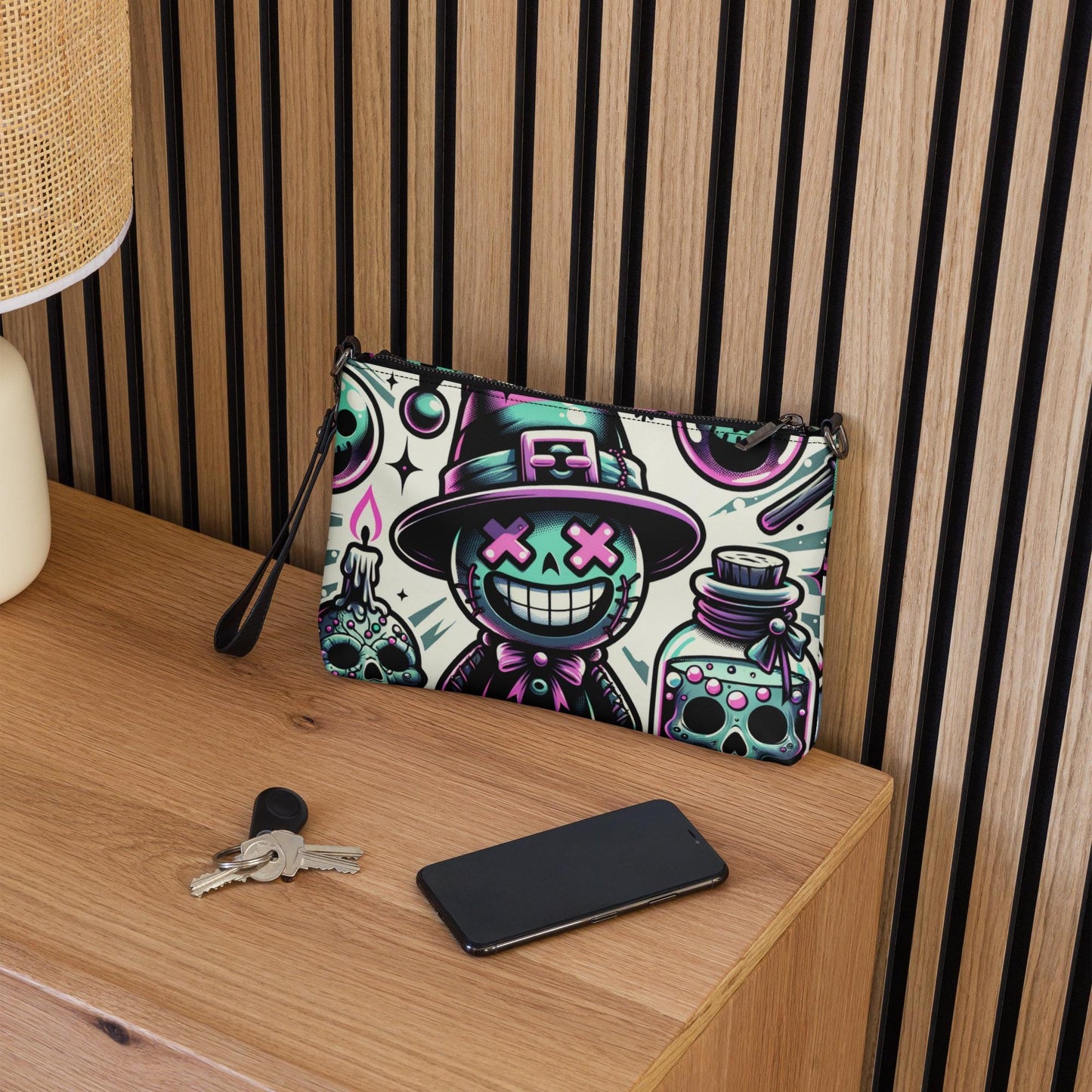 Weirdcore Pastel Goth Voodoo boy Punkrock Clutch Bag Gothic Grunge Purse Crossbody Bag