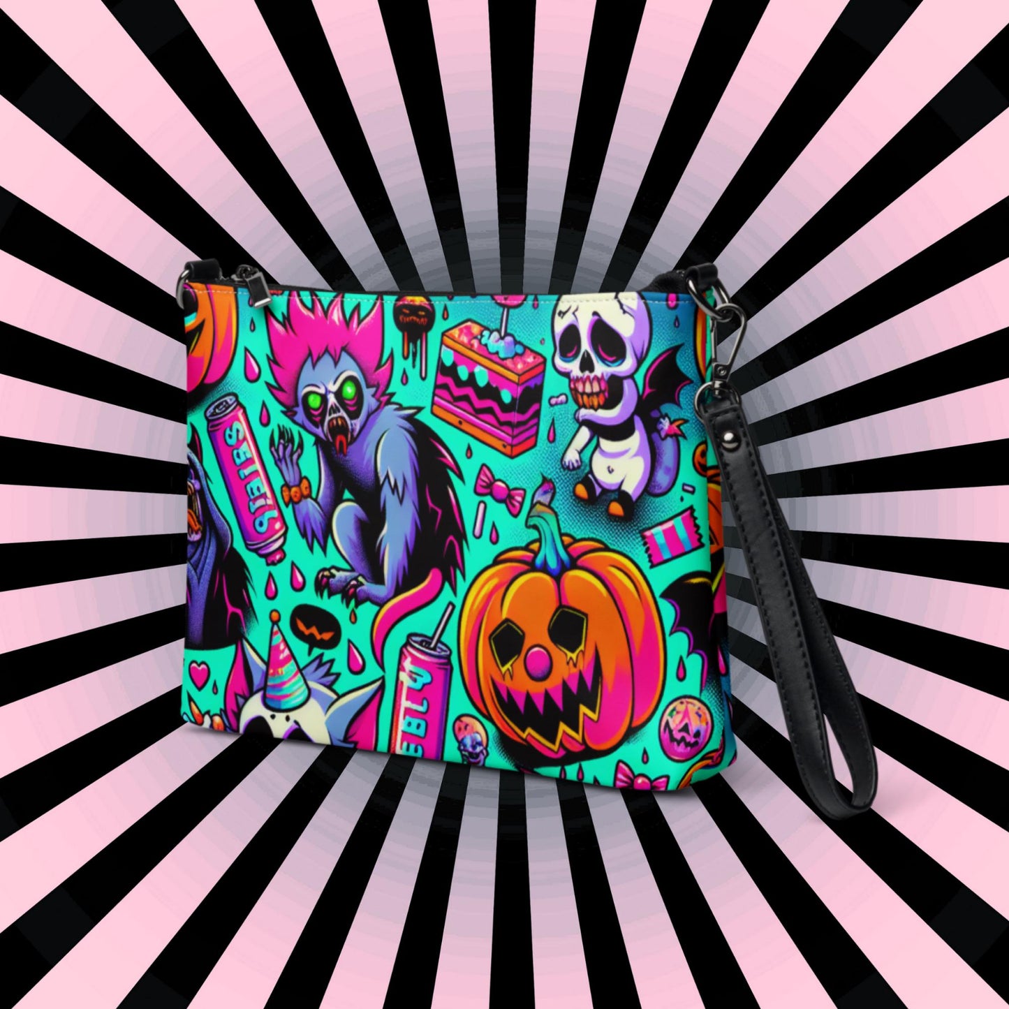 Weirdcore Pastel Goth Bubble Horror Clowncore Punkrock Clutch Bag Gothic Grunge Purse Crossbody Bag