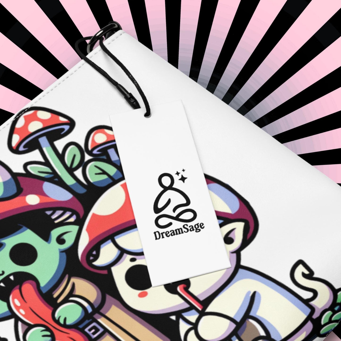 Weirdcore Pastel Goth Scene Zombie Mushroom Kids Kidcore Clutch Bag Gothic Grunge Purse Crossbody Bag
