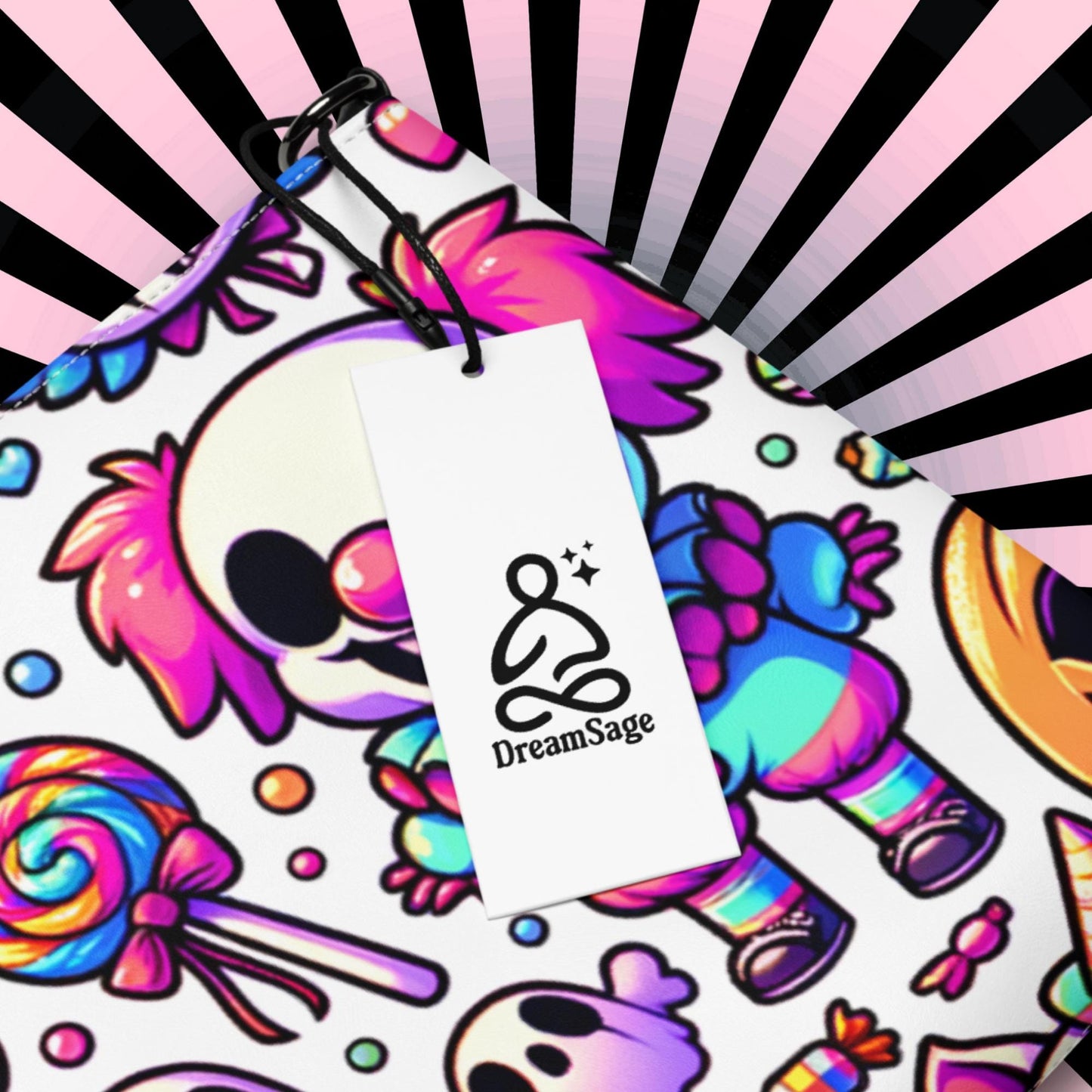 Weirdcore Pastel Goth Bubble Clowns Clowncore Punkrock Clutch Bag Gothic Grunge Purse Crossbody Bag