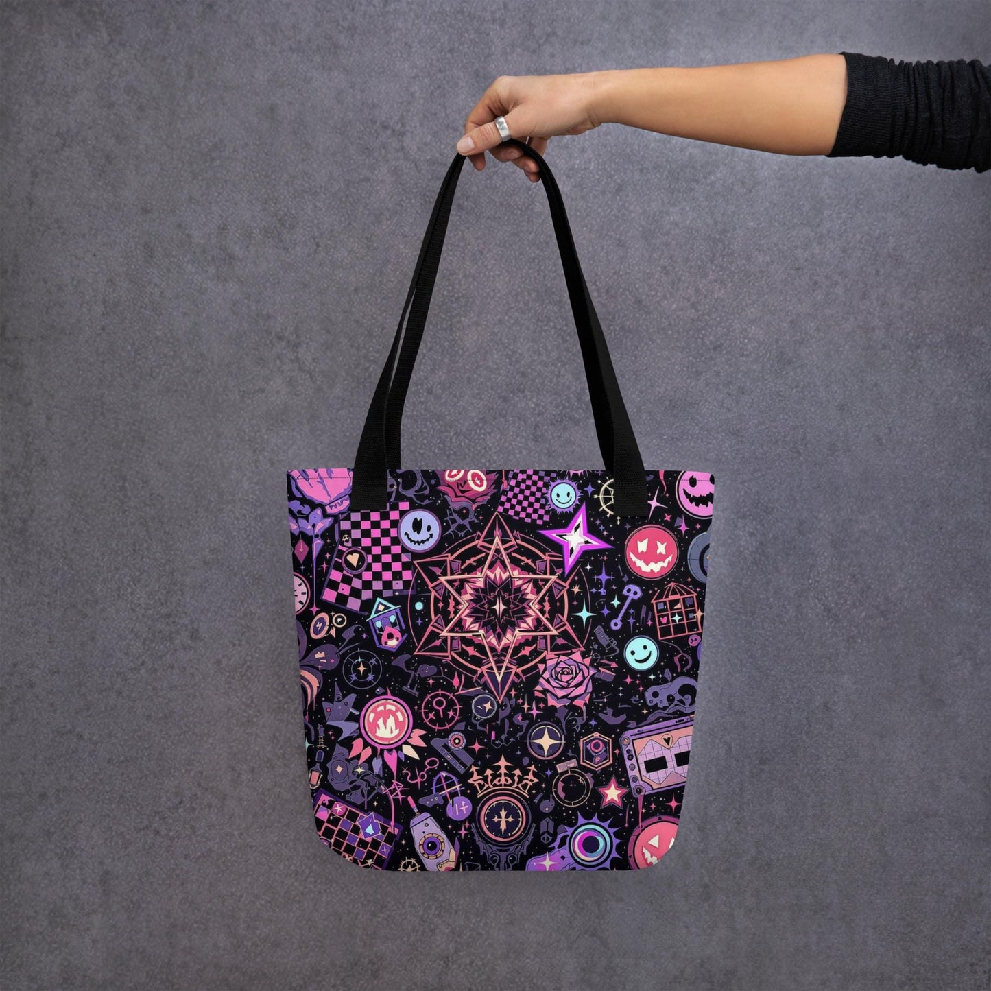 Arcane Tote Bag Gothic Grunge Goth Darkcore Weirdcore Nostalgic Dark Aesthetic Purse Tote
