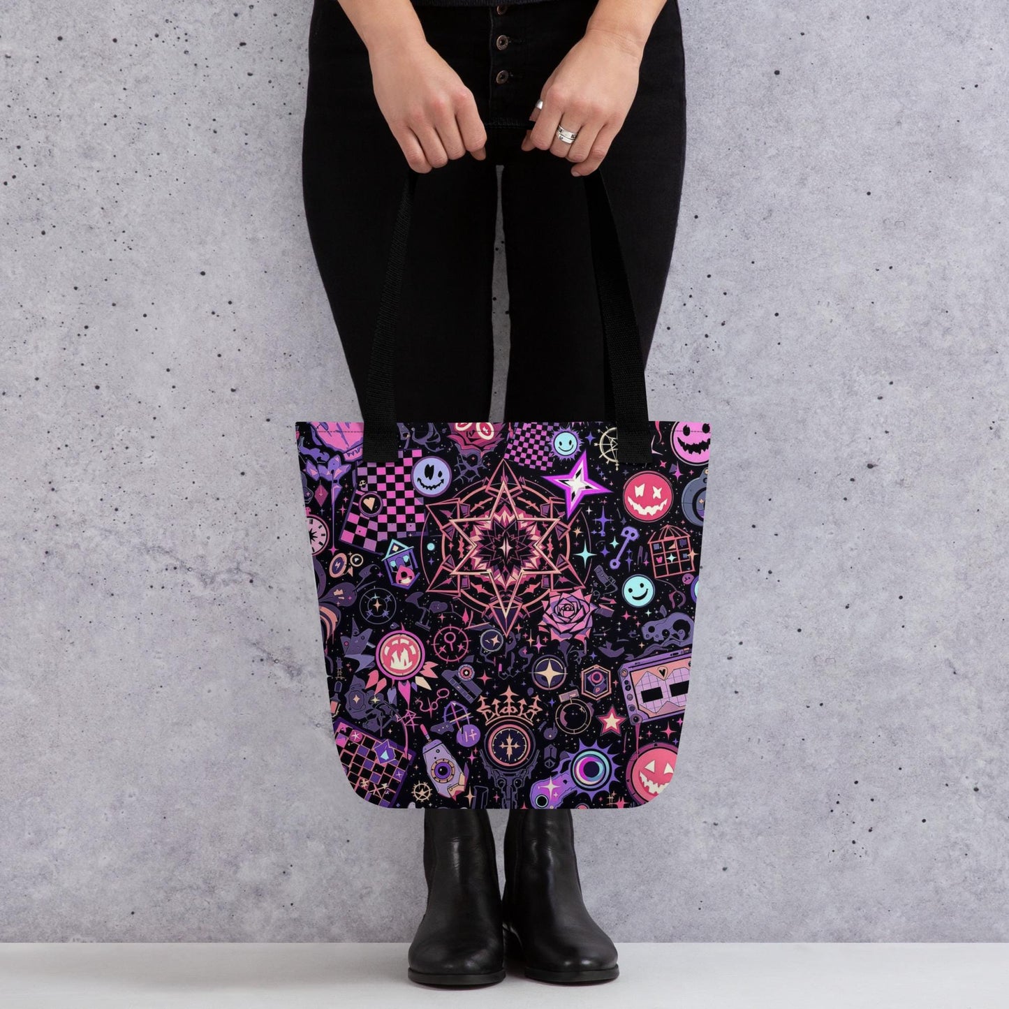 Arcane Tote Bag Gothic Grunge Goth Darkcore Weirdcore Nostalgic Dark Aesthetic Purse Tote