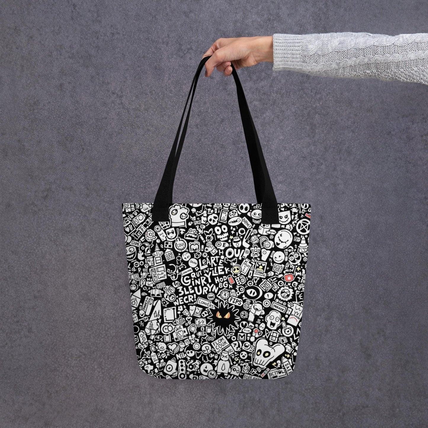 Arcane Tote Bag Gothic Grunge Neon Goth Darkcore Weirdcore Pop Art Dark Aesthetic Halloween Purse Tote