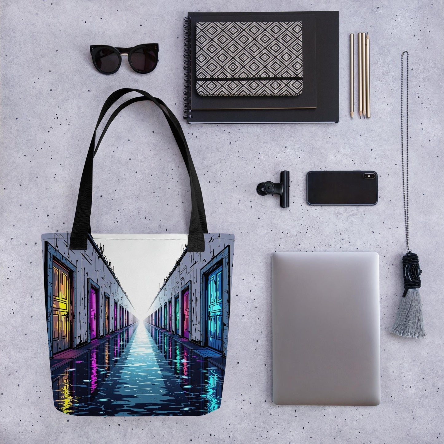 Luminal Spaces Arcane Tote Bag Gothic Grunge Neon Goth Darkcore Weirdcore Dark Aesthetic Halloween Purse Tote