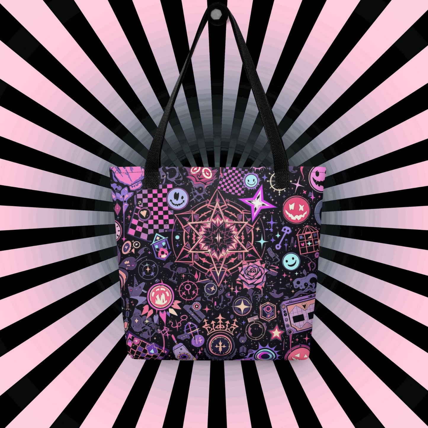 Arcane Tote Bag Gothic Grunge Goth Darkcore Weirdcore Nostalgic Dark Aesthetic Purse Tote