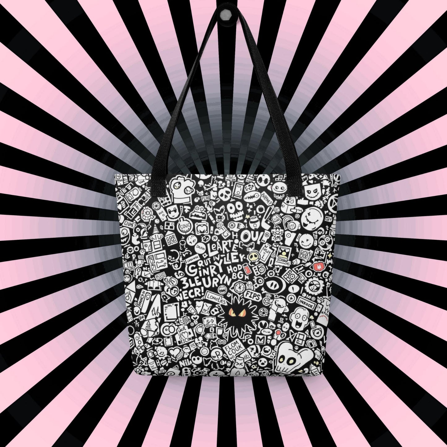 Arcane Tote Bag Gothic Grunge Neon Goth Darkcore Weirdcore Pop Art Dark Aesthetic Halloween Purse Tote
