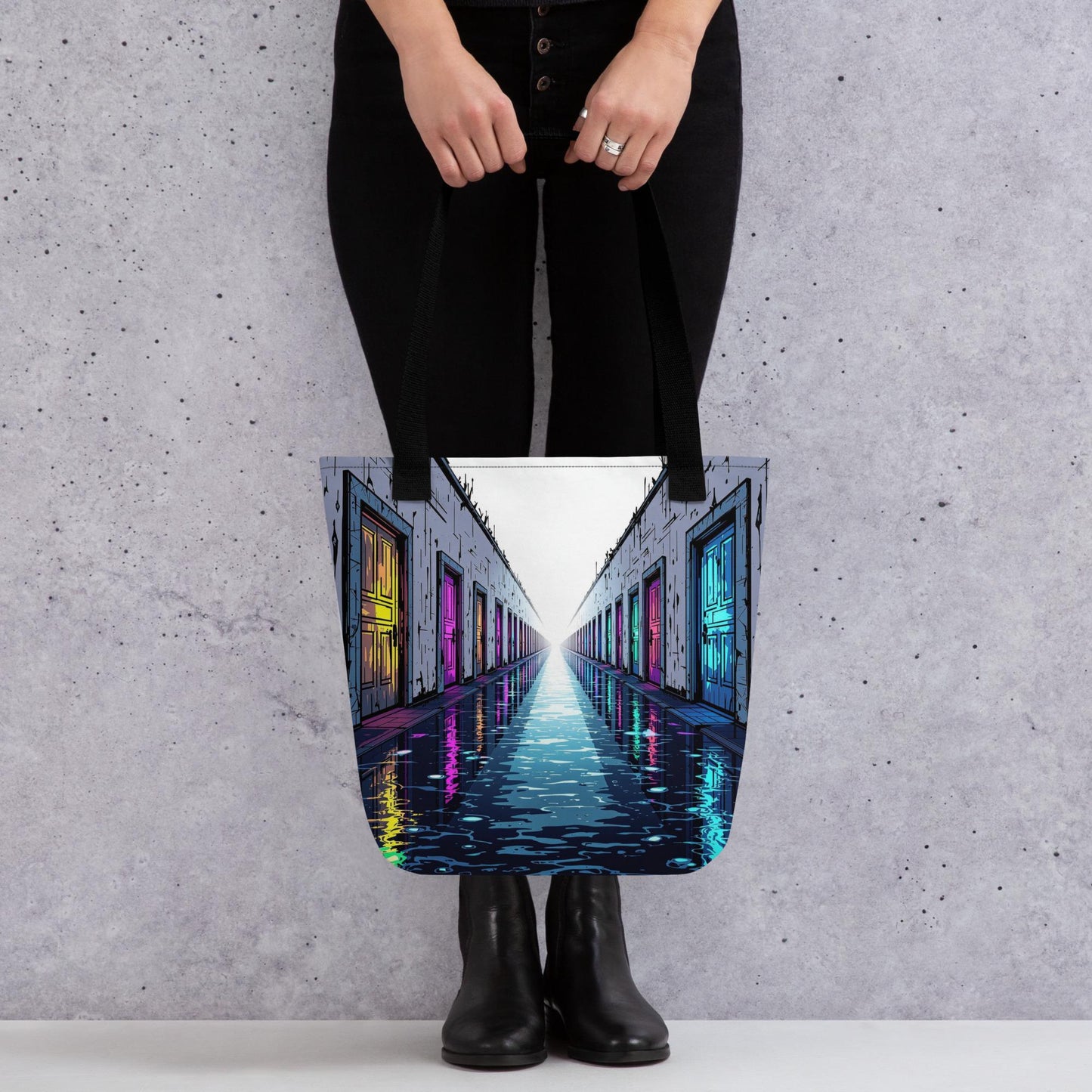 Luminal Spaces Arcane Tote Bag Gothic Grunge Neon Goth Darkcore Weirdcore Dark Aesthetic Halloween Purse Tote