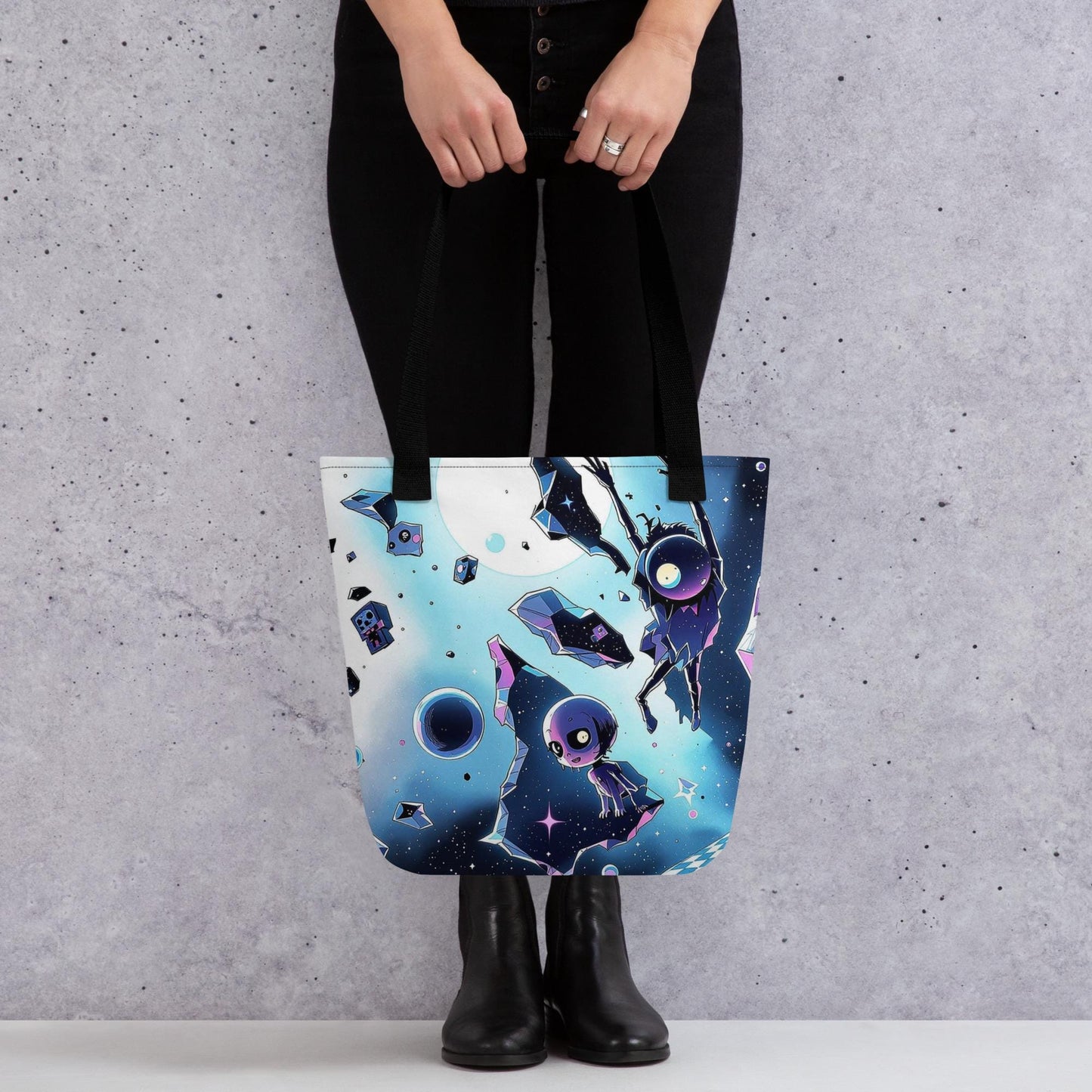 Fractured Void Arcane Tote Bag Gothic Grunge Neon Goth Darkcore Weirdcore Dark Aesthetic Halloween Purse Tote
