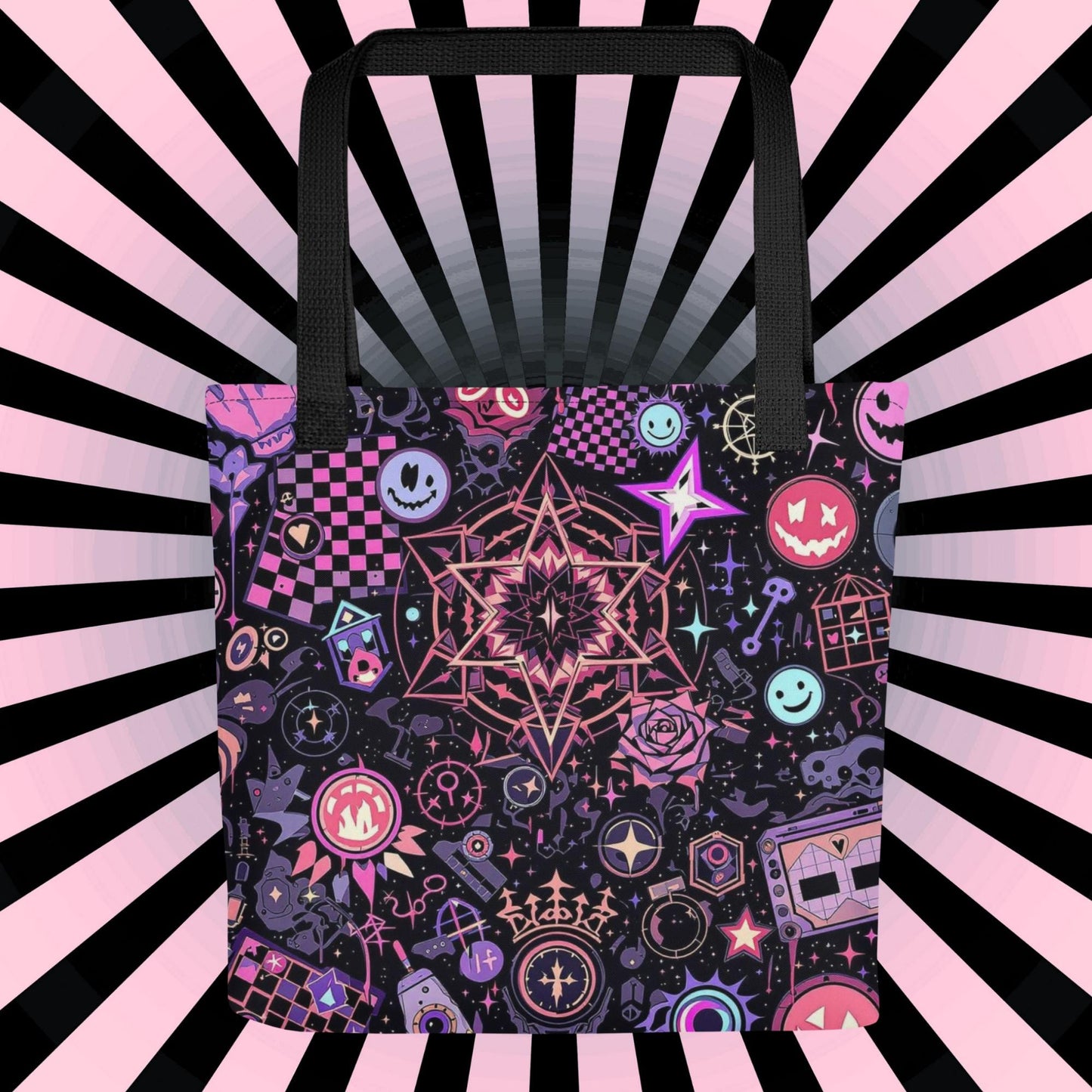 Arcane Tote Bag Gothic Grunge Goth Darkcore Weirdcore Nostalgic Dark Aesthetic Purse Tote