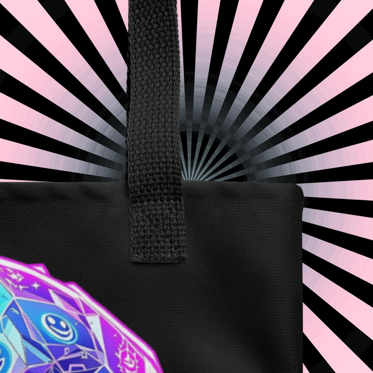 Crystal Skull Arcane Tote Bag Gothic Grunge Neon Goth Darkcore Weirdcore Dark Aesthetic Halloween Purse Tote