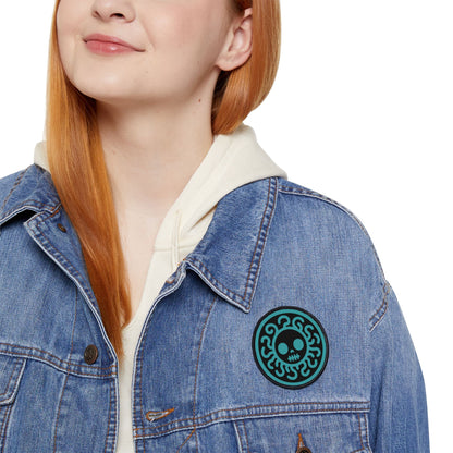 Iron-On Patches - Teal Spooky Cute Grunge Medusa Patch