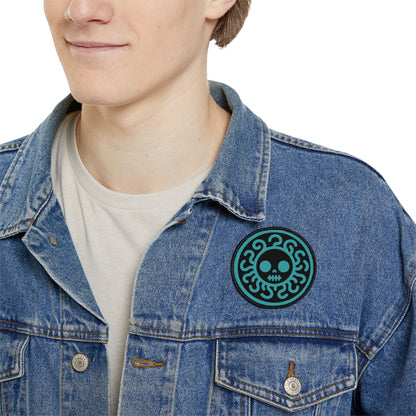 Iron-On Patches - Teal Spooky Cute Grunge Medusa Patch
