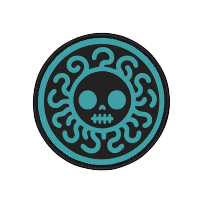 Iron-On Patches - Teal Spooky Cute Grunge Medusa Patch