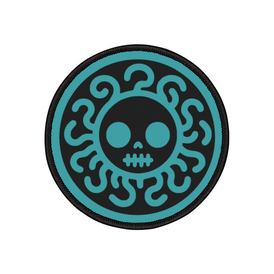 Iron-On Patches - Teal Spooky Cute Grunge Medusa Patch