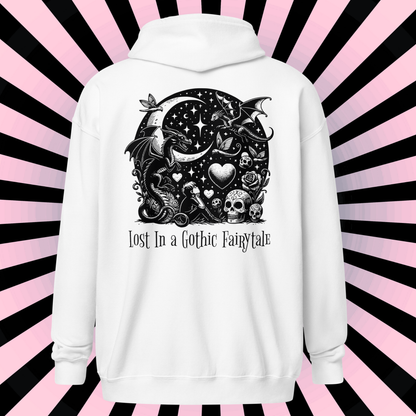 Zip Up Hoodie Goth Jacket Whimsigoth Pastel Goth Y2K Hoodie Full Zip Dreamcore Top Whimsigoth Clothing
