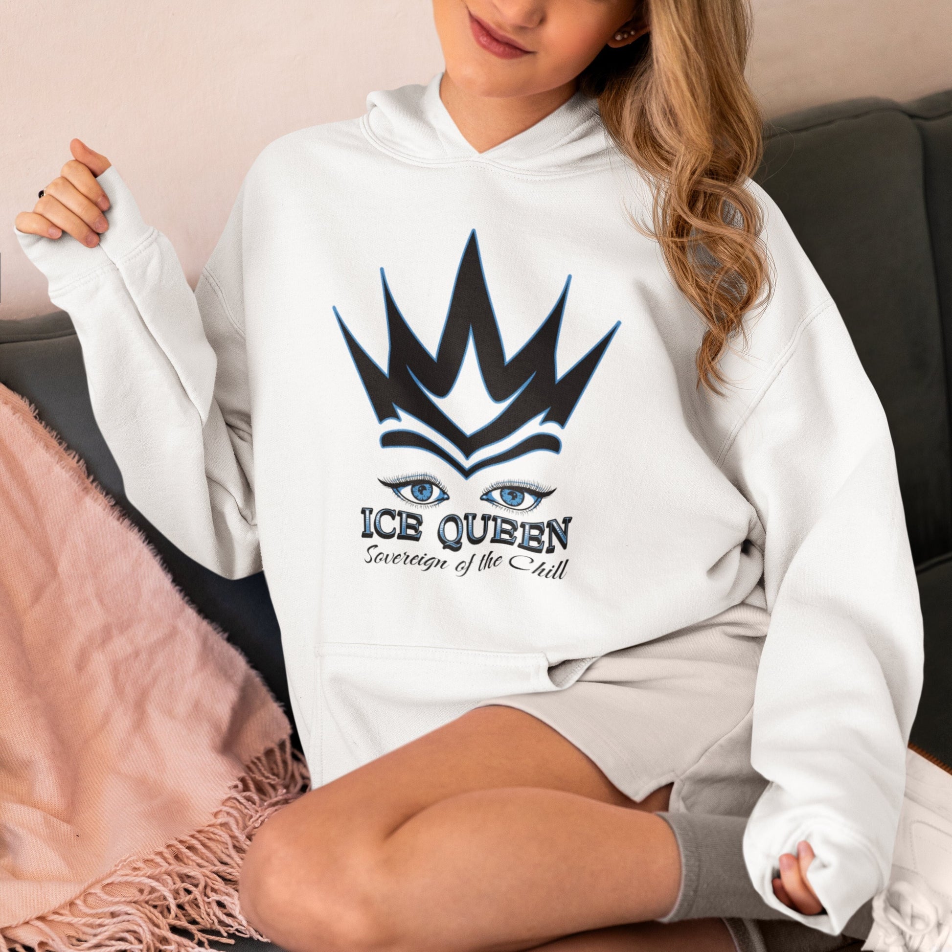 ICE QUEEN HOODIE Girl Boss Hooded Sweatshirt Sovereign of the Chill Graphic Unique Gift