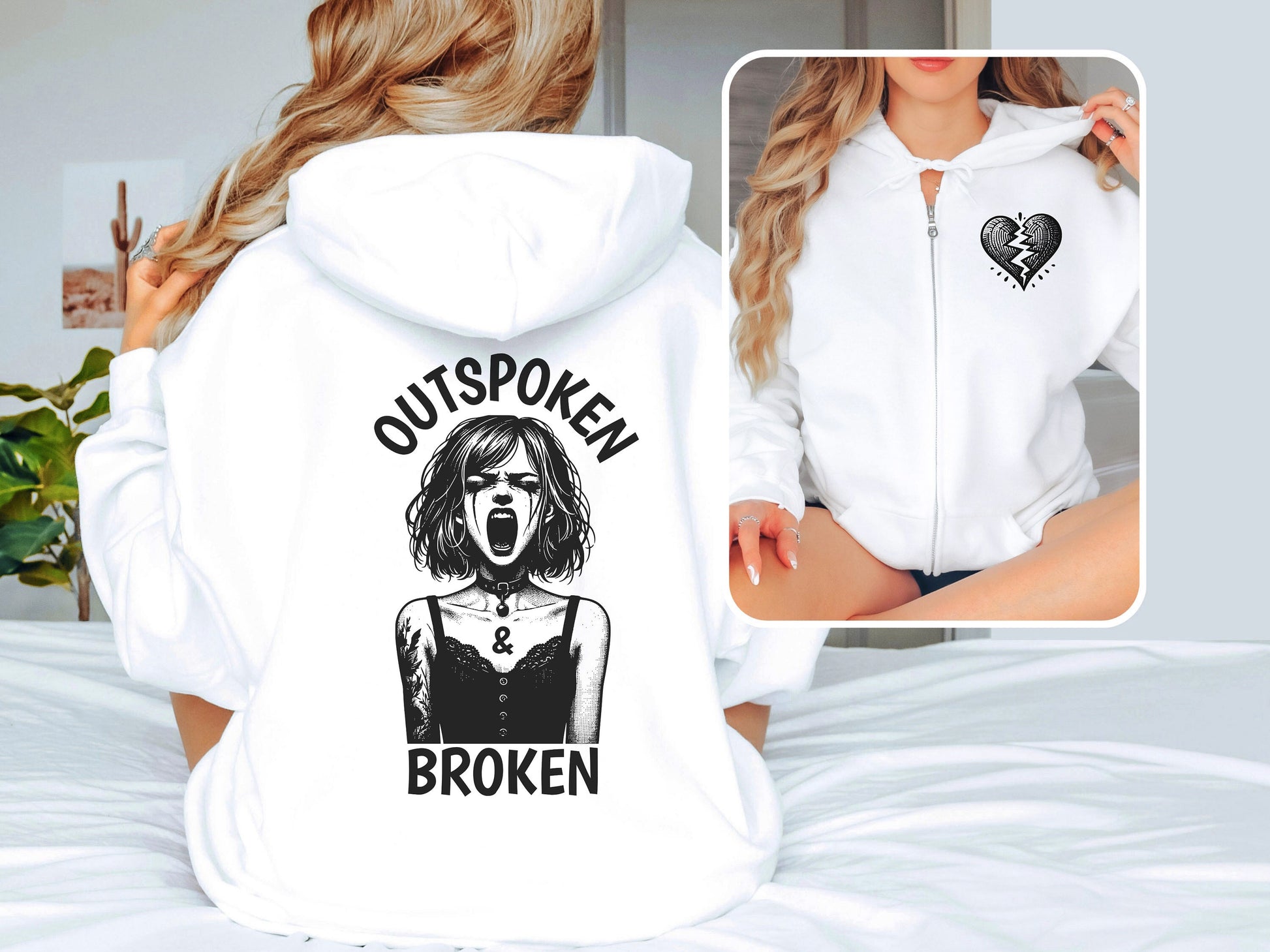 Zip Up Hoodie Goth Clothing, Pastel Goth Jacket Punk Aesthetic Hoodie Whimsigoth Dreamcore