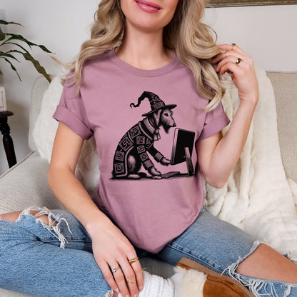 Dog Shirt Irish Wolfhound Cyber Goth Cyberpunk Shirt Techwear Whimsigoth Clothing Pastel Goth Y2K Shirt Wierdcore T-Shirt