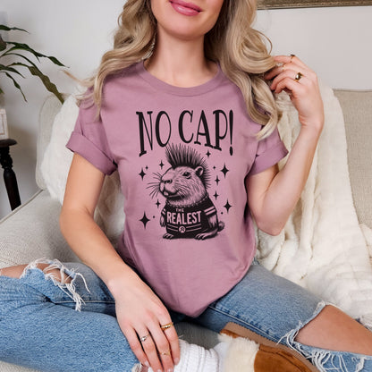 Capybara Shirt No Cap Shirt Weirdcore Tee Punkrock Tee Y2K Dark Aesthetic Weird Stuff Unique Gift