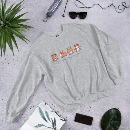 Capybara Sweatshirt, Yoga Shirt, Inner Capybara Shirt, Soft Casual Sweatshirt, Unique Gift for Her, Mom, Friend